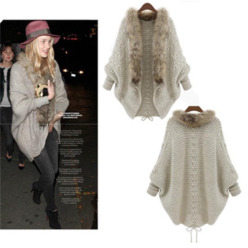Autumn fashionable shirt, knitted sweater, woolen cardigan, European style, oversize 2