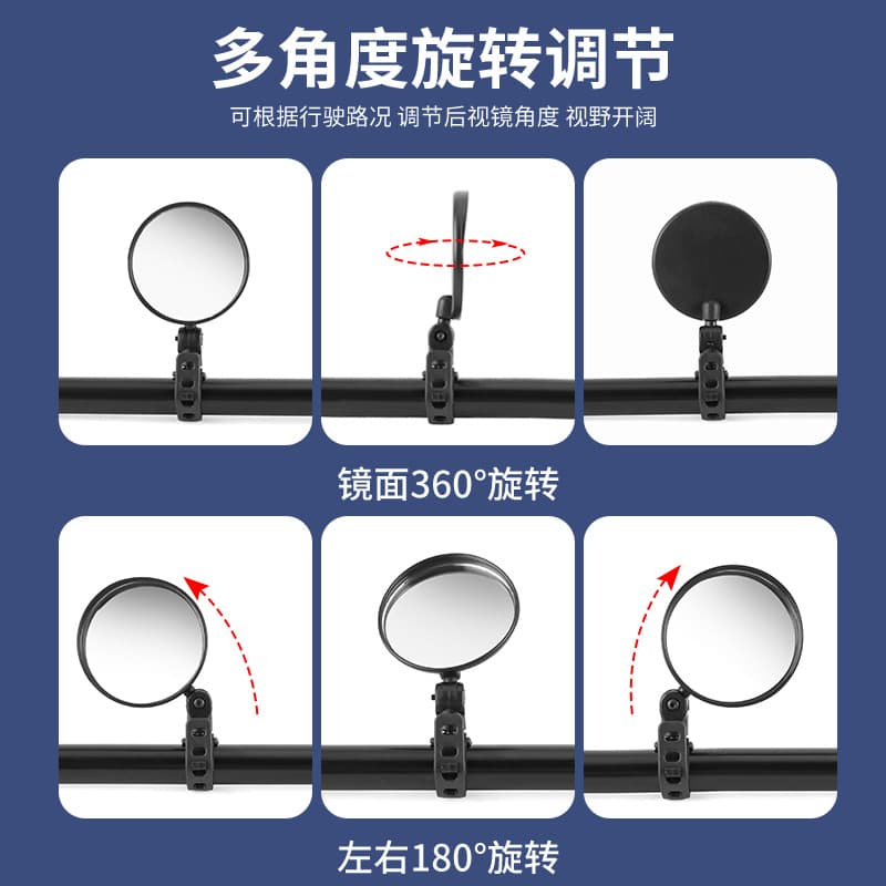 Bike, glass retroreflective rear view mirror for cycling 3