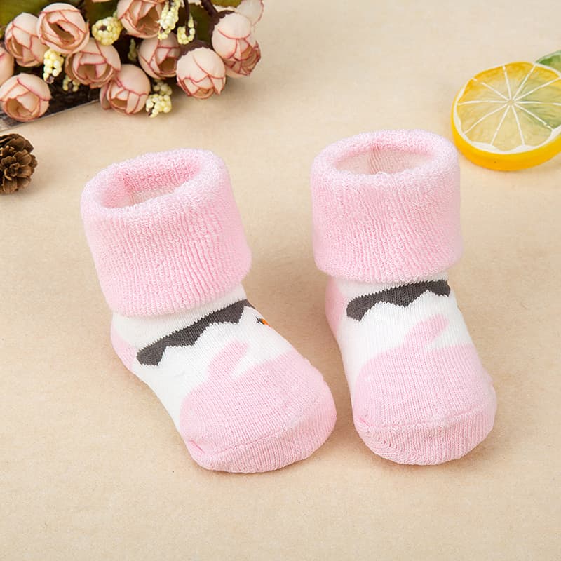 (Wholesale), asymmetrical children's cartoon demi-season cotton socks, Korean style, 0-3 years 4