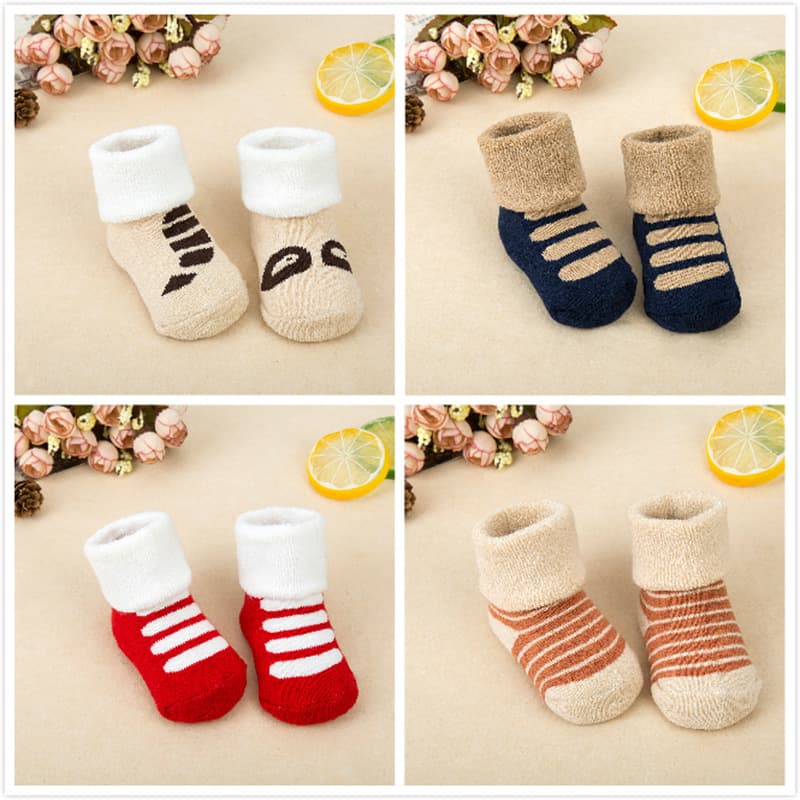 (Wholesale), asymmetrical children's cartoon demi-season cotton socks, Korean style, 0-3 years 1