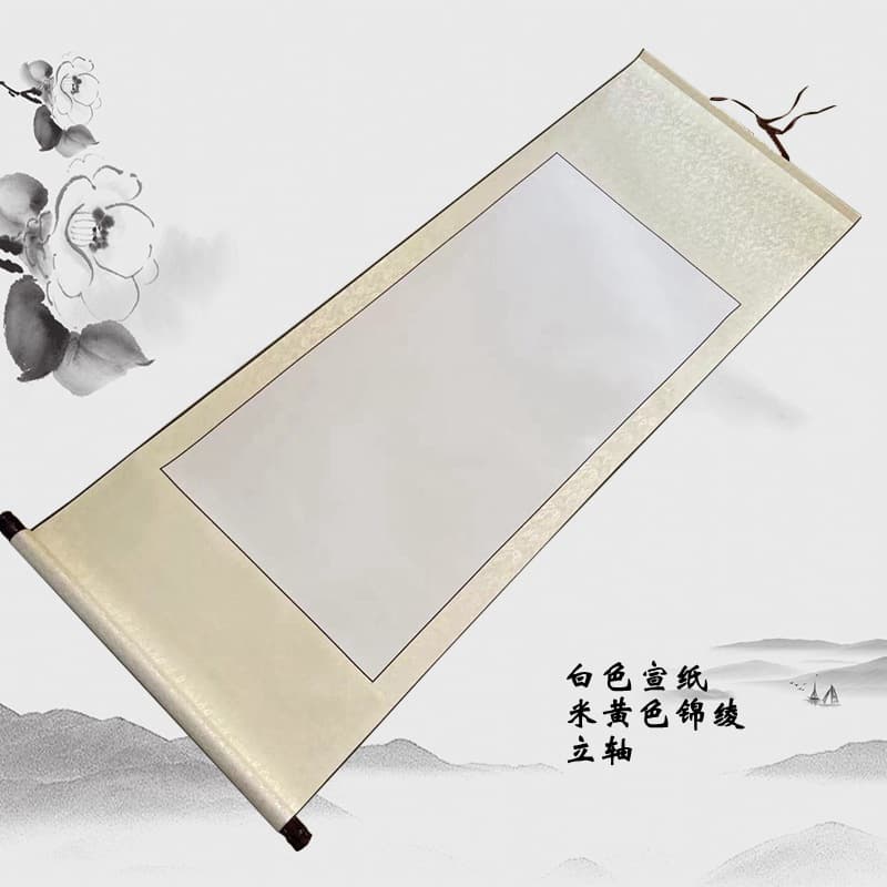 White Hanging Scroll Calligraphy Painting Banner 9