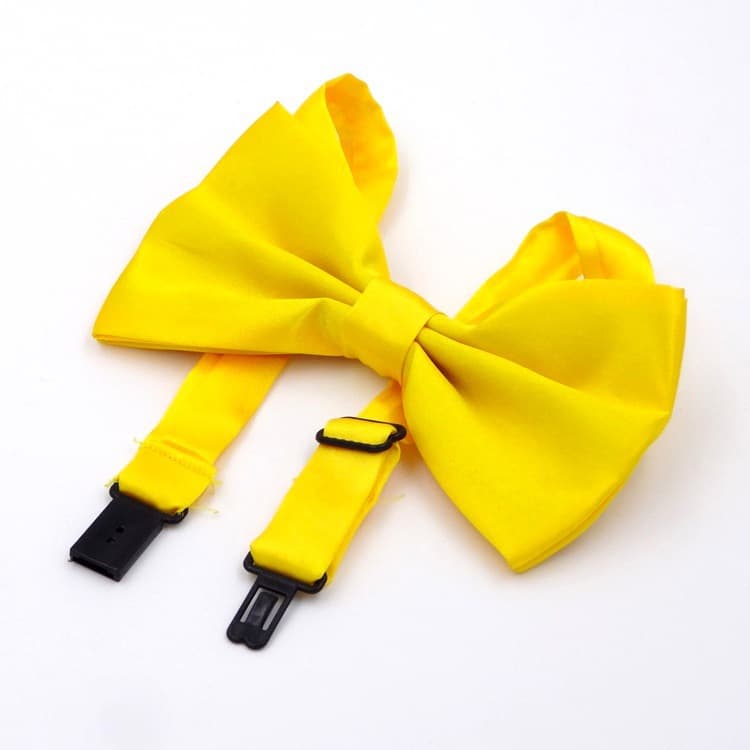 Korean version of the British format wedding groomsmen performance activity Butterfly bow tie collar printed solid color 4