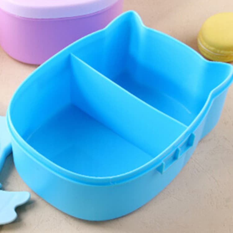 Plastic cartoon cute children's lunch box for students, thermos, direct factory sales 2