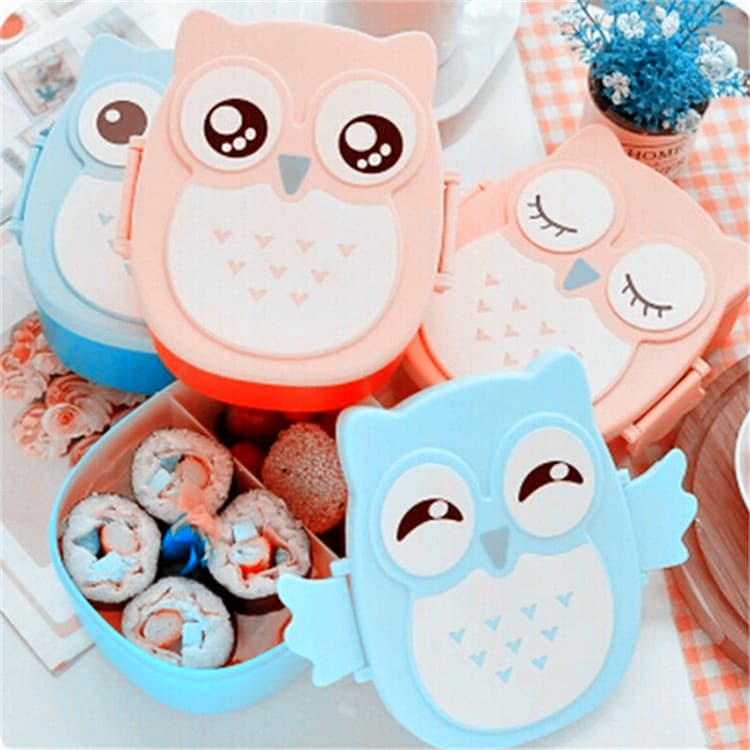 Plastic cartoon cute children's lunch box for students, thermos, direct factory sales 3