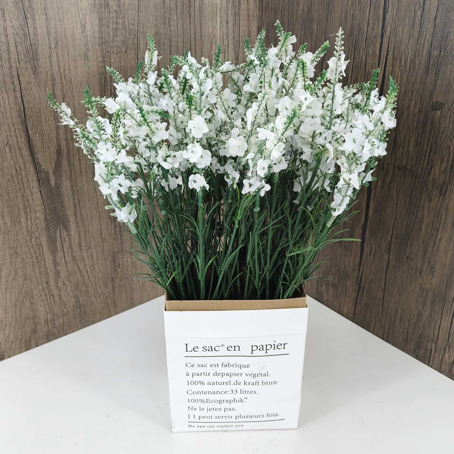 (Wholesale), lavender artificial plants, plastic realistic flowerpot 4