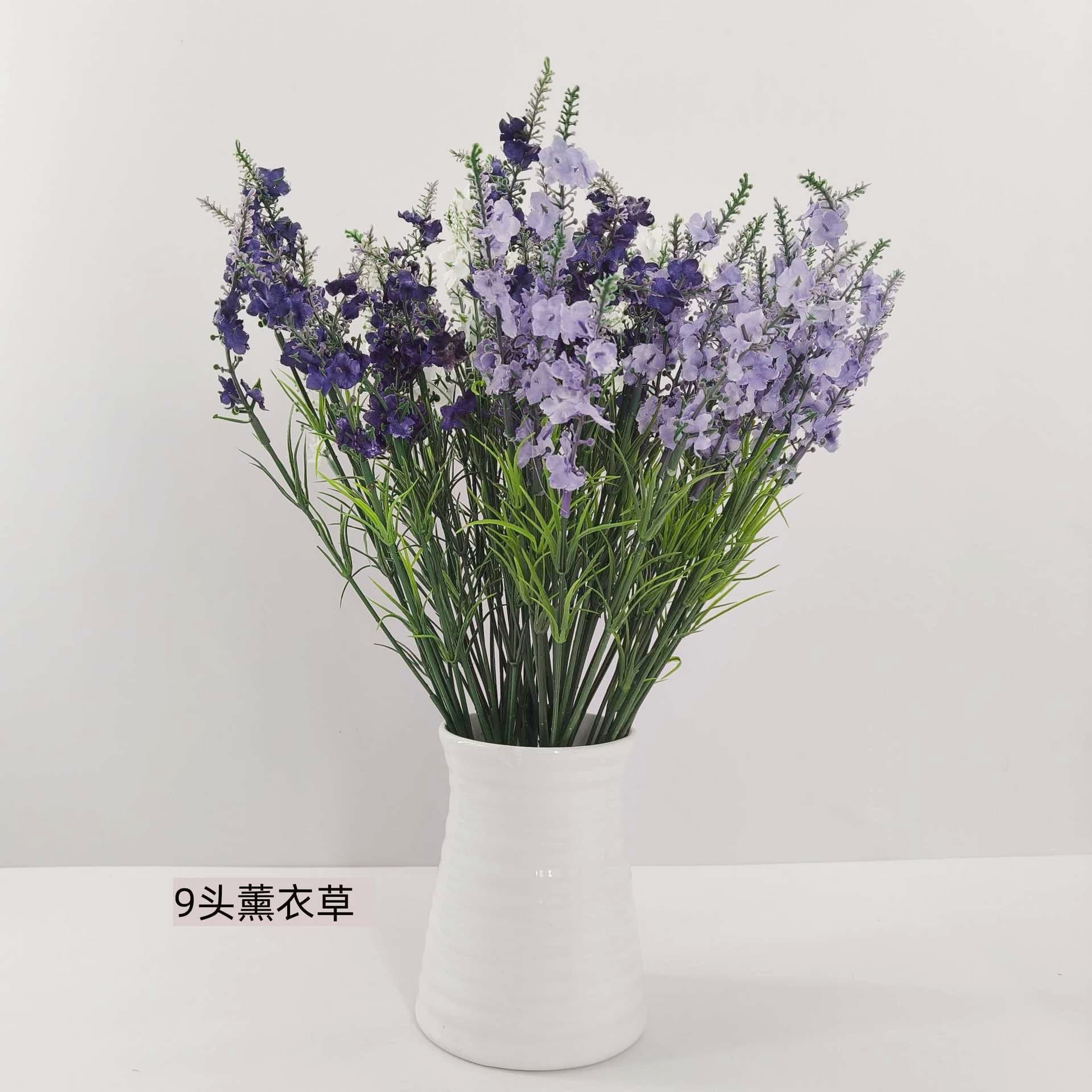 (Wholesale), lavender artificial plants, plastic realistic flowerpot