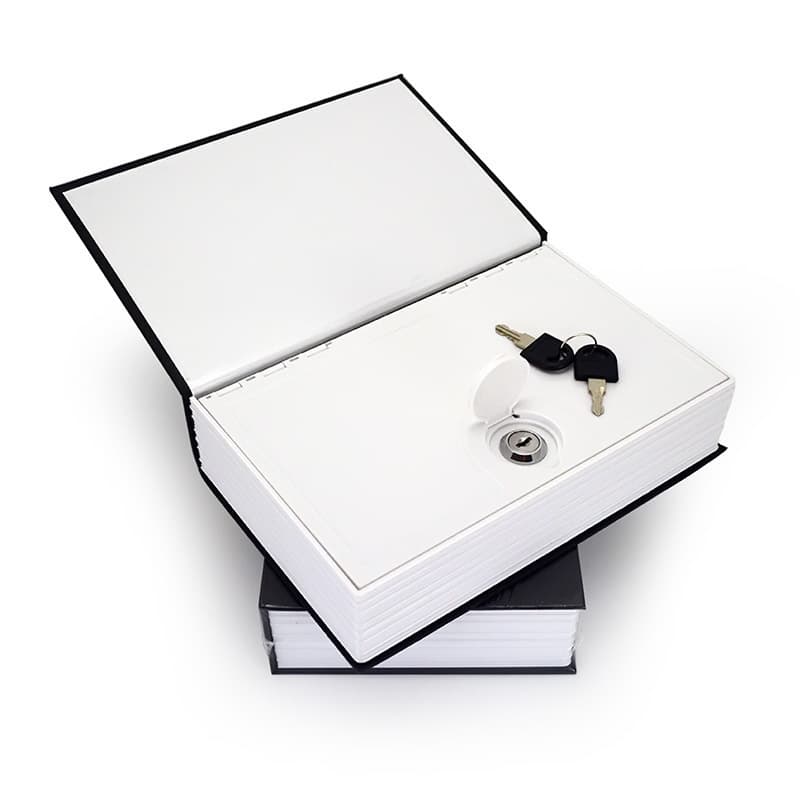 Plastic book safe, piggy bank, English 3