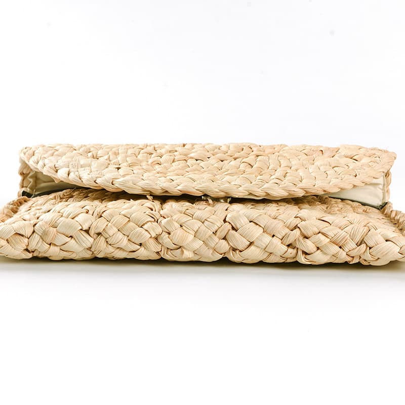 Fashionable trend woven long small clutch bag, straw wallet 5