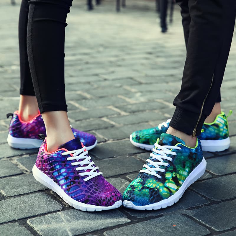 2020 Spring and Summer New Student Breathable Sports Shoes Women's Shoes Korean Style Trendy Camouflage Mesh Men's Casual Shoes Men's Shoes 2