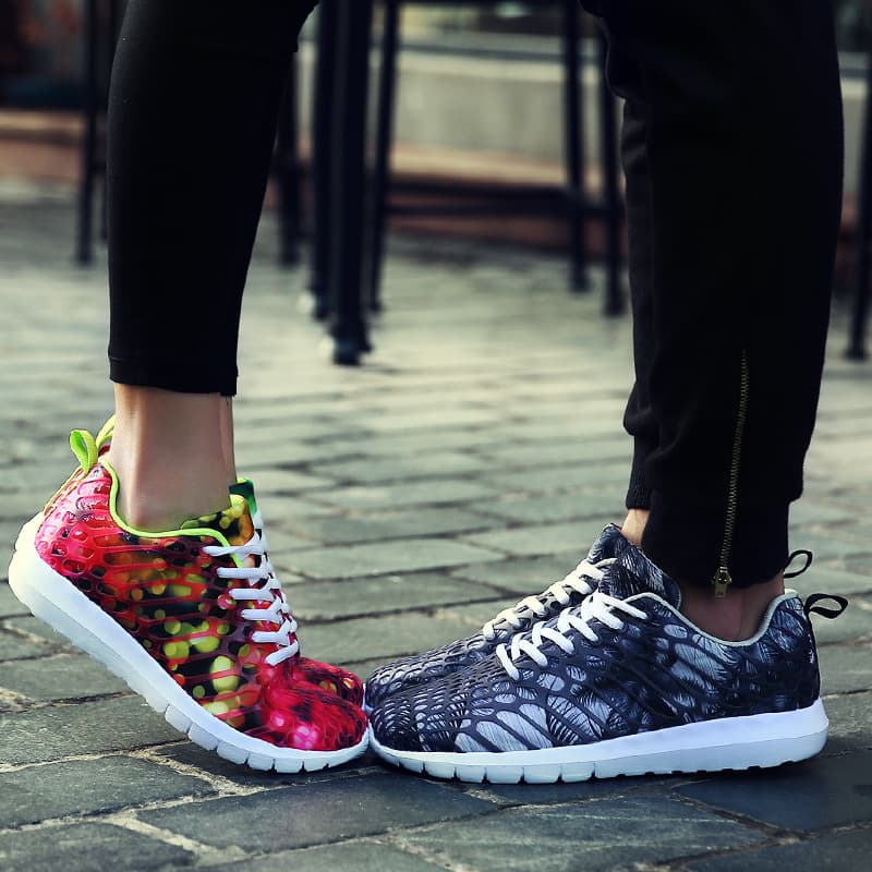 2020 Spring and Summer New Student Breathable Sports Shoes Women's Shoes Korean Style Trendy Camouflage Mesh Men's Casual Shoes Men's Shoes 4