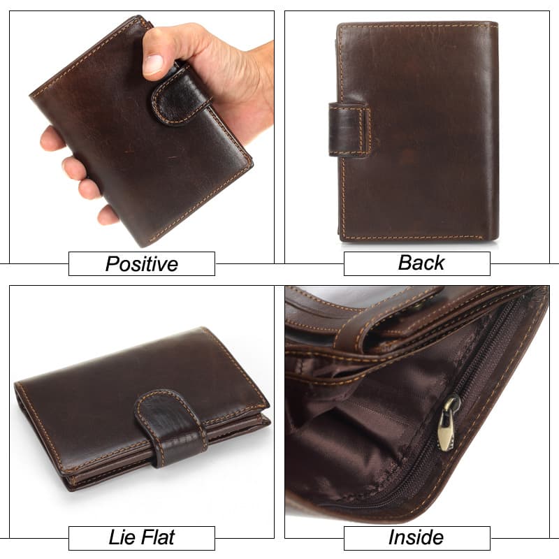 (Cross-border trading), short wallet, leather bag, capacious card holder, genuine leather, cowhide 4