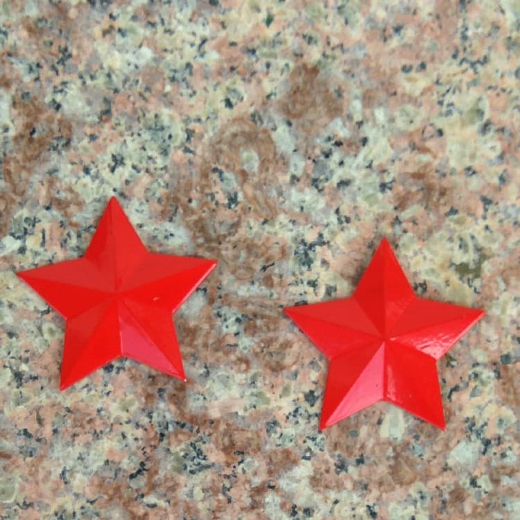Red photography pentagram badge clothing decoration red tourist souvenirs collection antique metal crafts 3
