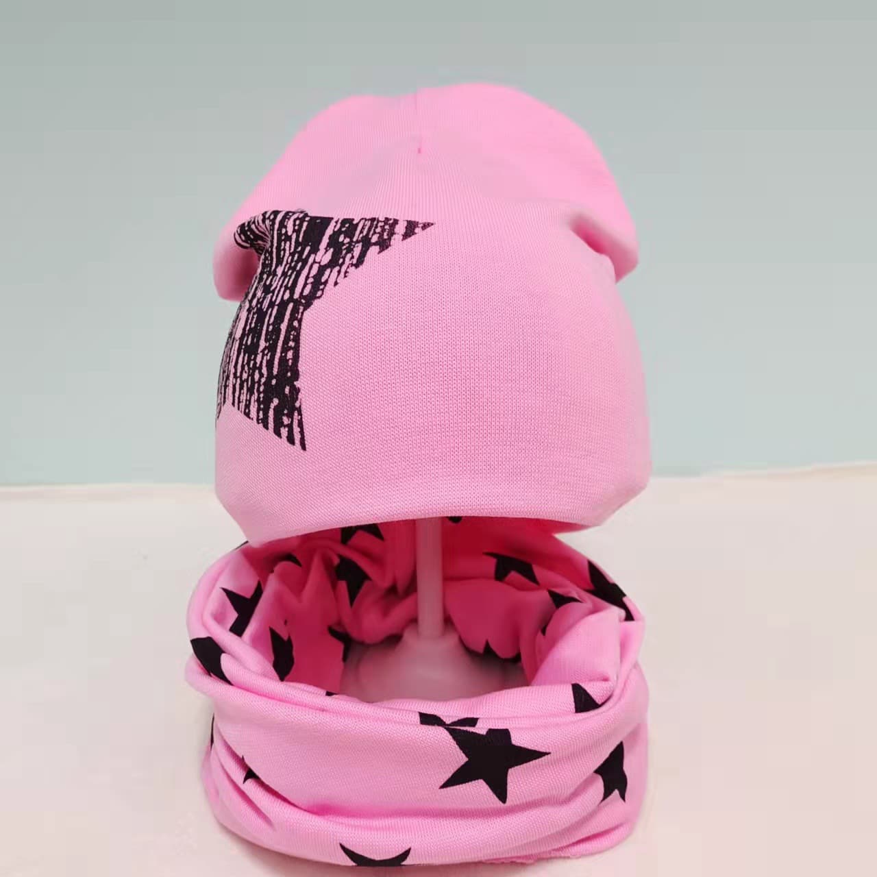 Children's scarf, demi-season set, keep warm knitted hat, Amazon 2