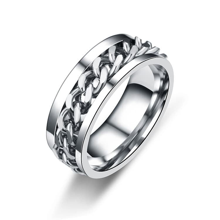 One bead bracelet, men's accessory stainless steel, ring, simple and elegant design 2
