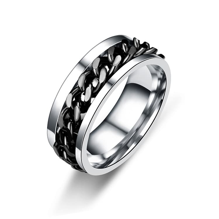 One bead bracelet, men's accessory stainless steel, ring, simple and elegant design 3