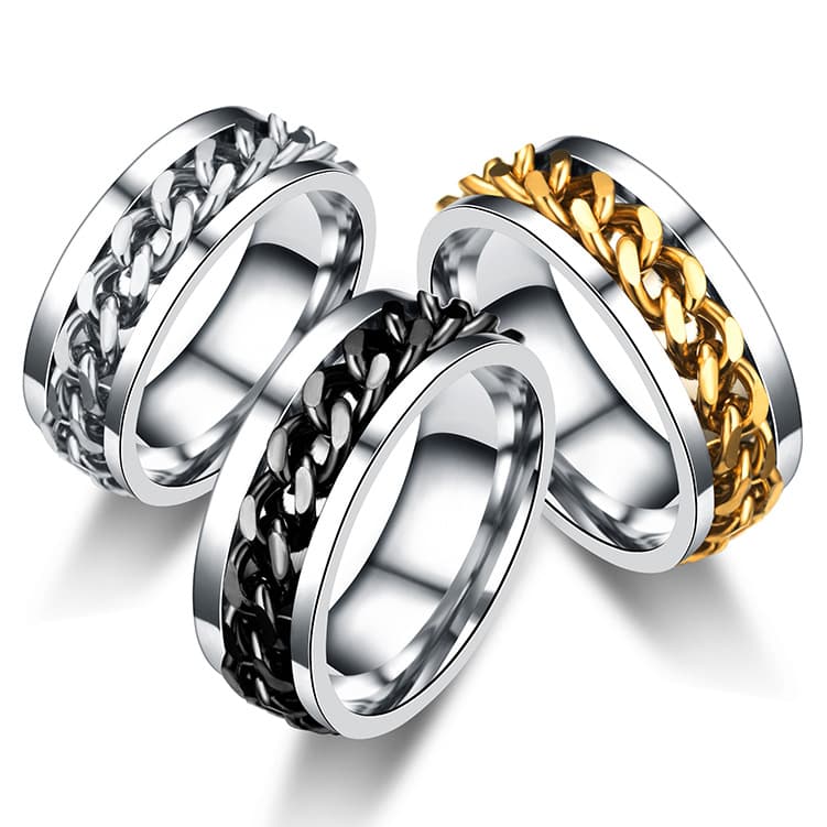 One bead bracelet, men's accessory stainless steel, ring, simple and elegant design 1