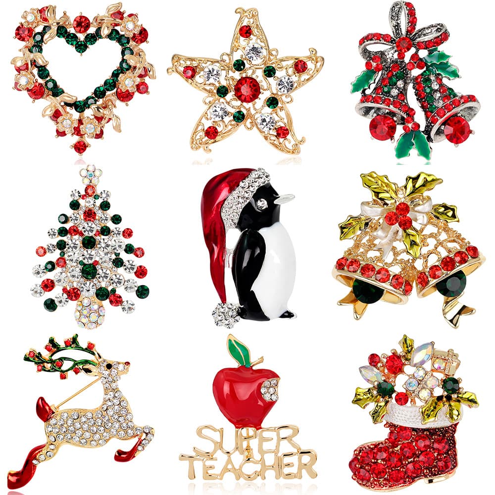 Dan Run Christmas brooch Christmas Tree Needle Needle Boots Boots Snow Bell Bell Penguin Breast Flower Christmas Series