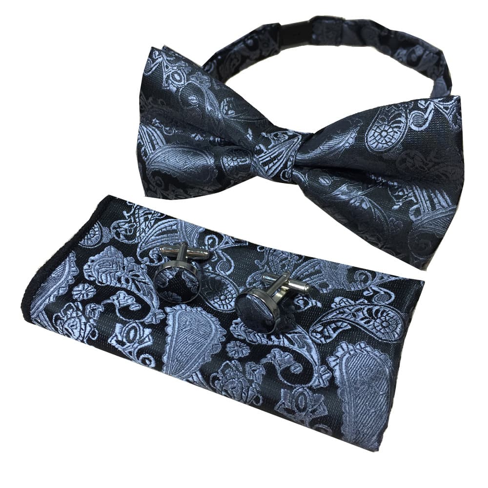 Puzhou manufacturer's spot wholesale and collar men's new formal format Pesley cashew flower wedding groom bow 5
