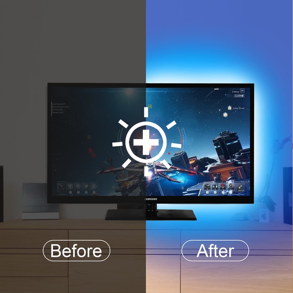 5V usb LED TV background light with 5050 RGB mobile phone APP Bluetooth music sound control light bar 3