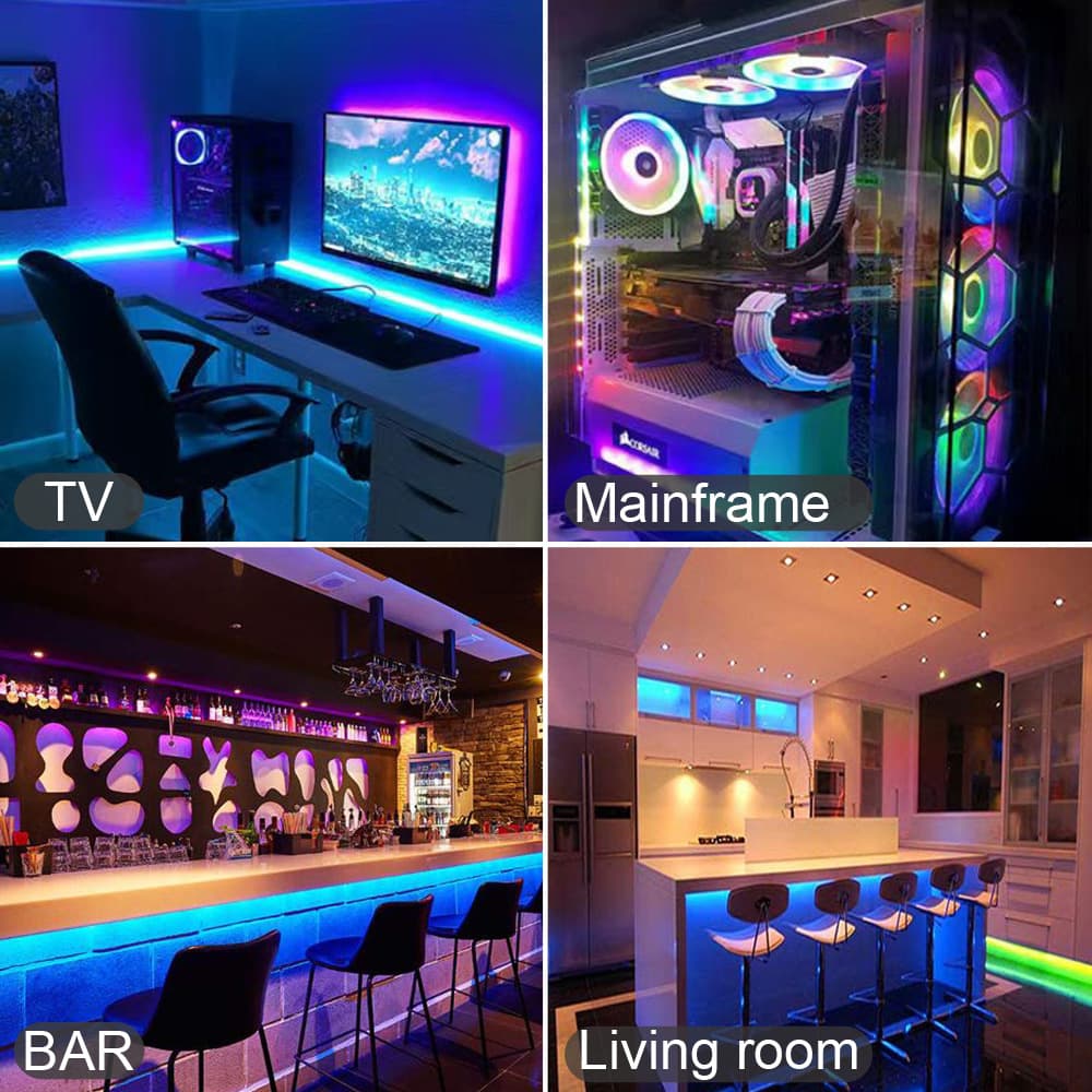 5V usb LED TV background light with 5050 RGB mobile phone APP Bluetooth music sound control light bar 5
