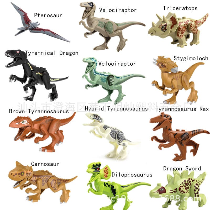 Dinosaur, constructor, smart toy for boys, small particles, direct factory sales 5