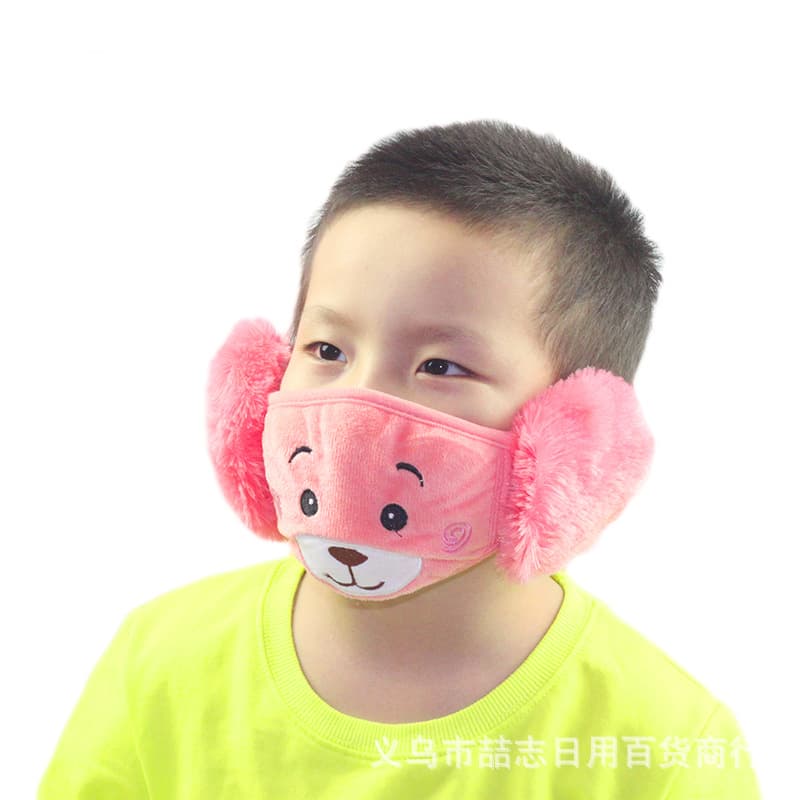 (Wholesale), winter cartoon cute children's keep warm medical mask, with embroidery 2