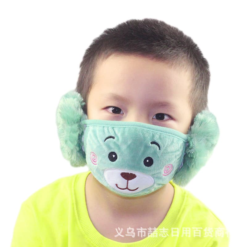 (Wholesale), winter cartoon cute children's keep warm medical mask, with embroidery 3
