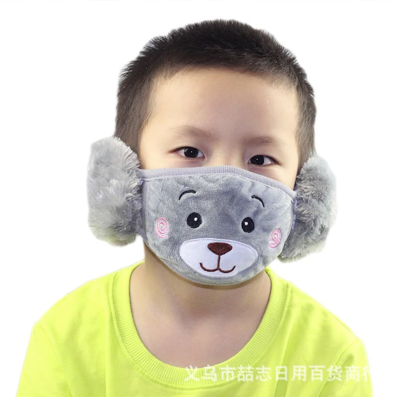 (Wholesale), winter cartoon cute children's keep warm medical mask, with embroidery 4