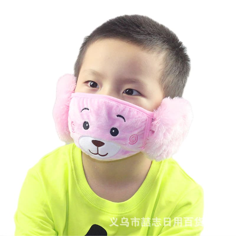 (Wholesale), winter cartoon cute children's keep warm medical mask, with embroidery 5