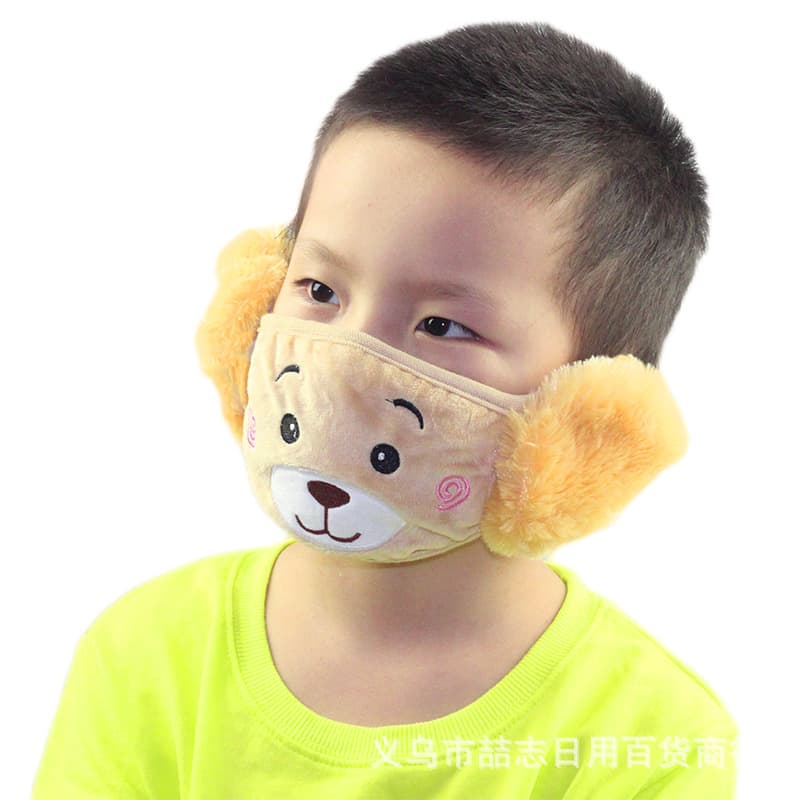 (Wholesale), winter cartoon cute children's keep warm medical mask, with embroidery 1