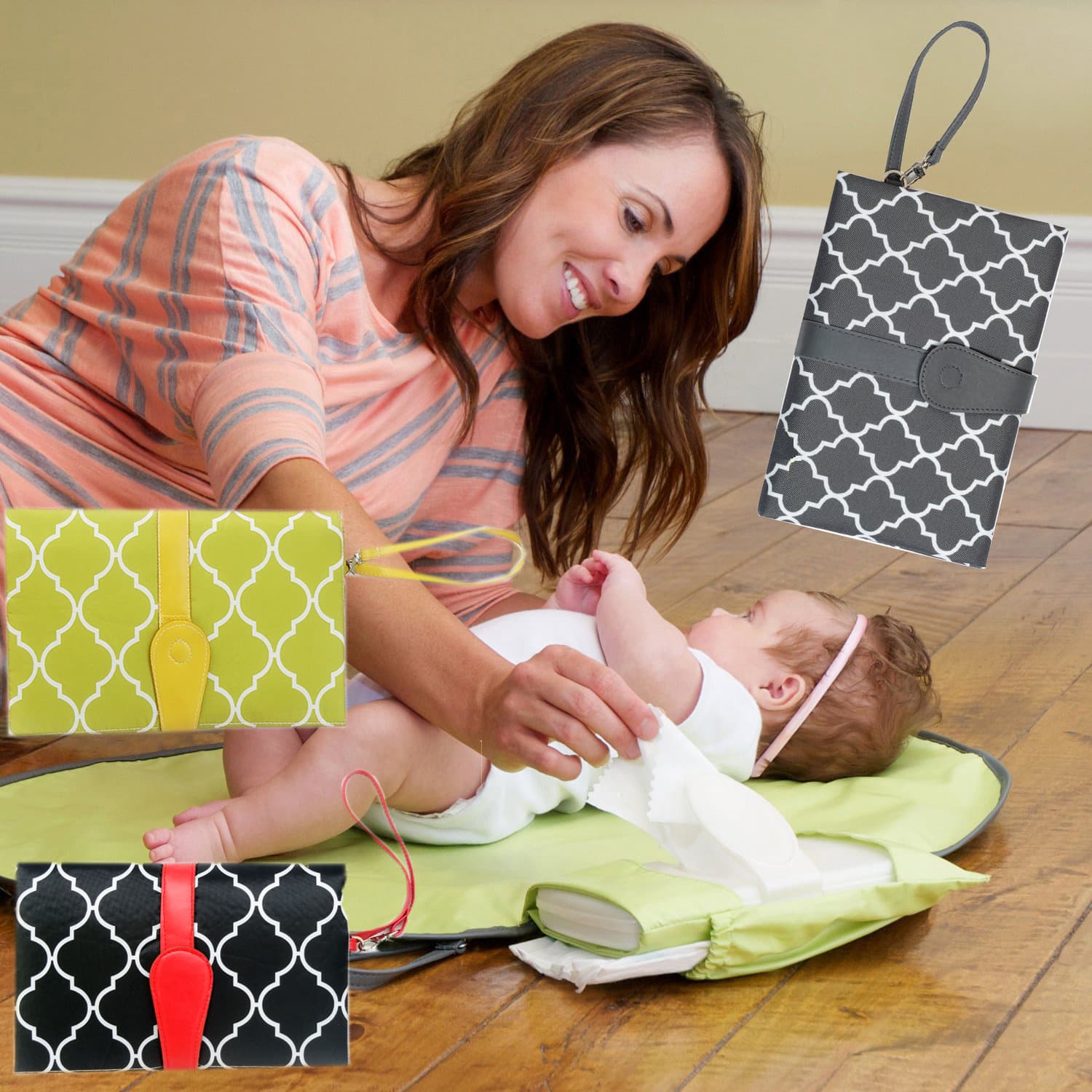 Universal handheld children's diaper, foldable waterproof storage system