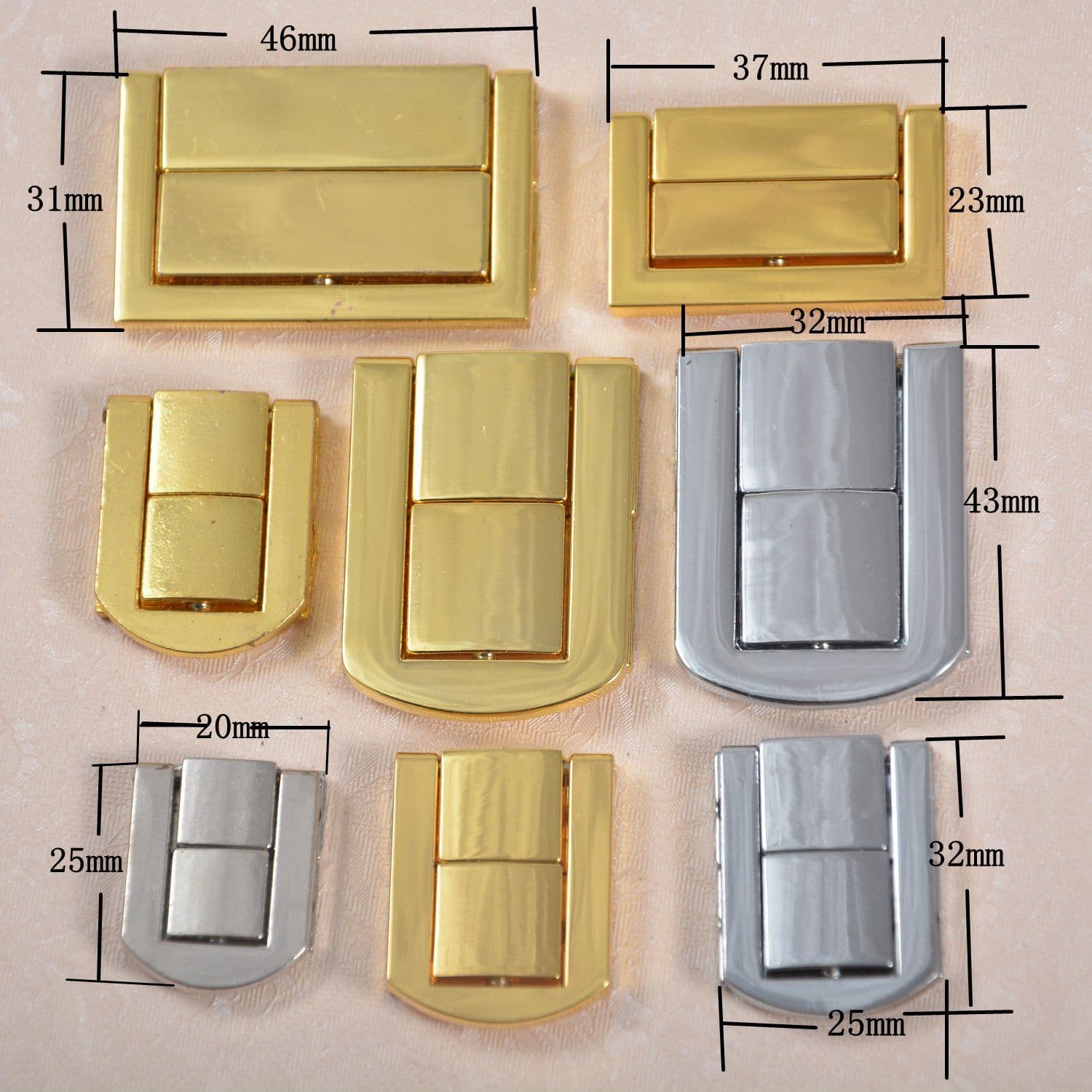Metal high-end wooden box, golden storage system, (Physicals) 1