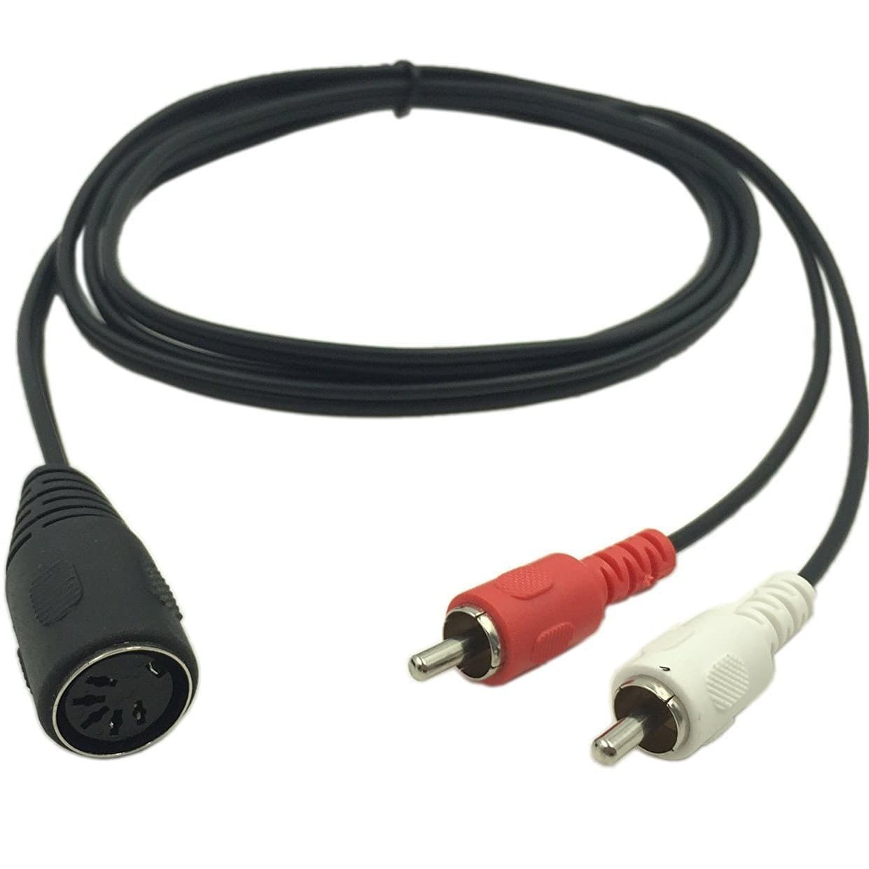 5-Pin DIN Female to 2RCA Audio Cable Adapter 5