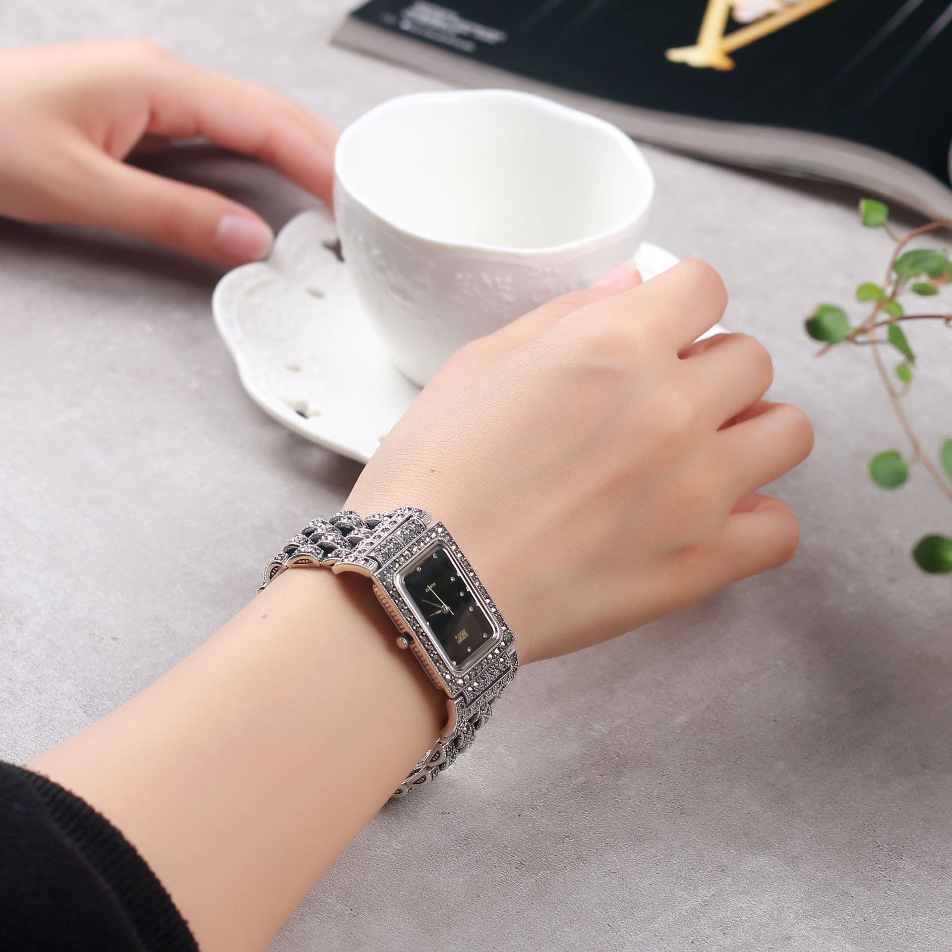 925 Silver Bracelet & Retro Watch - Men & Women 2