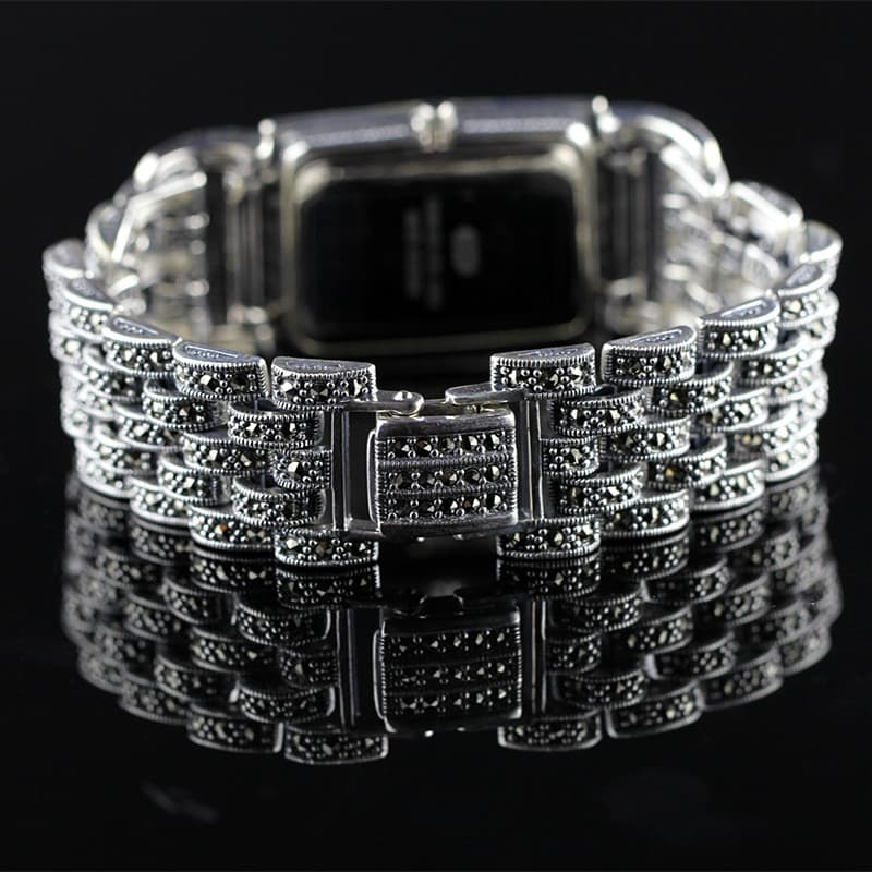 925 Silver Bracelet & Retro Watch - Men & Women 4