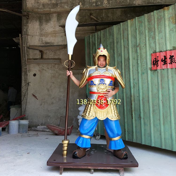 FRP armor soldier sculpture tourist area creative fiberglass figure doll shape ornaments interactive sketch 1