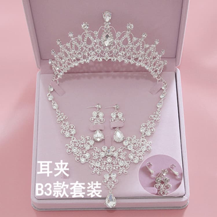 (Cross-border trading), (Wholesale), necklace for bride, hair accessory, set, accessories, box, new collection, 3 piece set 2