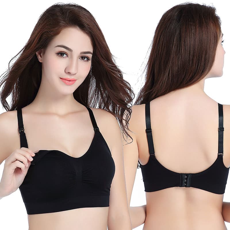 Wireless bra for breastfeeding, postpartum comfortable tank top, underwear for pregnant, front lock, plus size 2