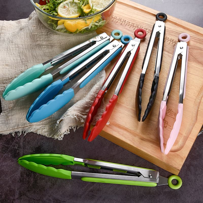 Spot barbecue tool 9 -inch high -temperature resistant skid silicone food clamping silicone barbecue baking tool 1