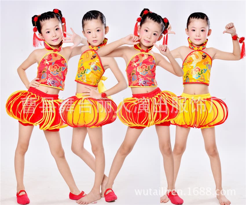 Children's suit for early age, Chinese ethnic flashlight, ethnic style 1