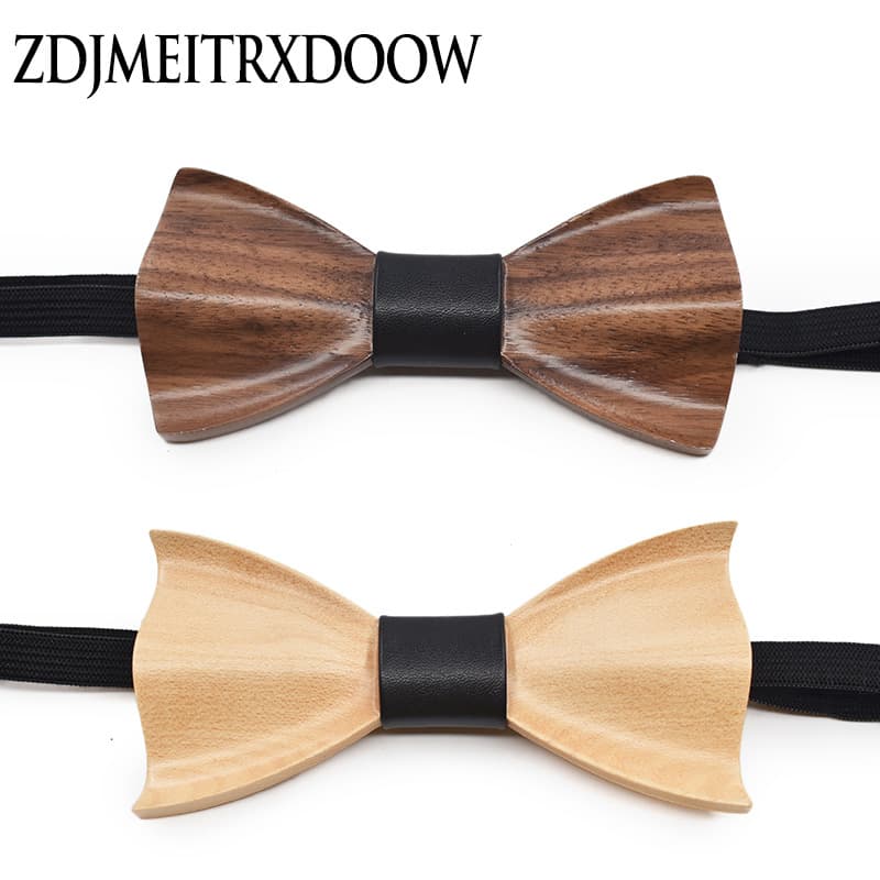 High-end fashionable wooden three dimensional bow tie for men and women, 3D, DIY 5