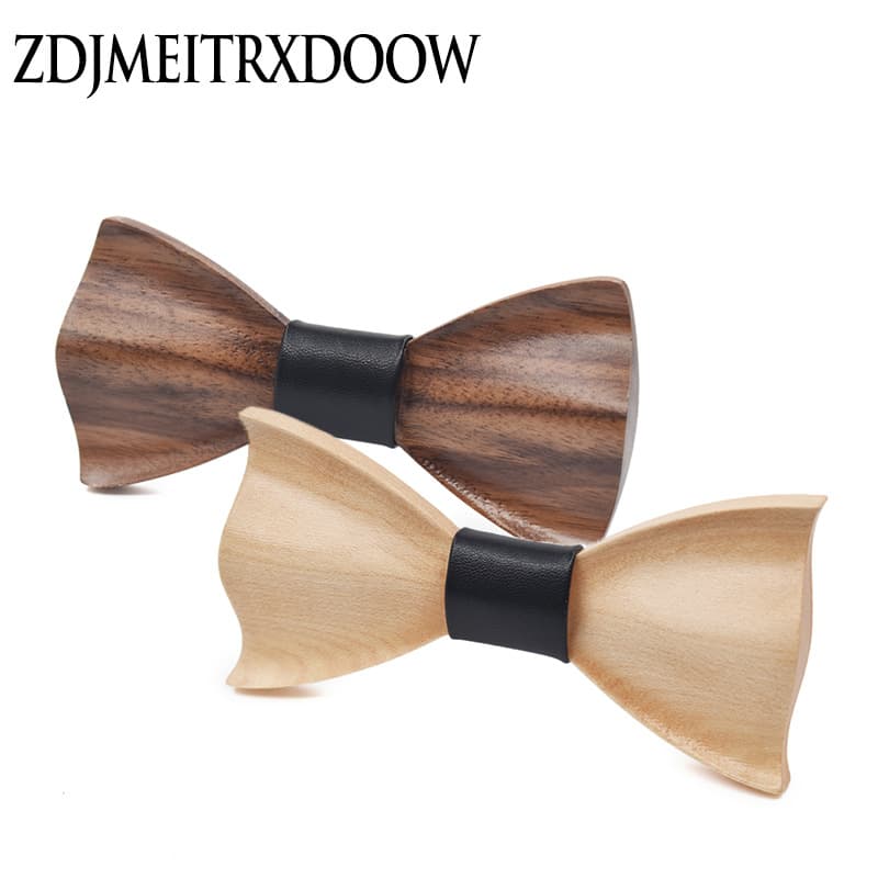 High-end fashionable wooden three dimensional bow tie for men and women, 3D, DIY