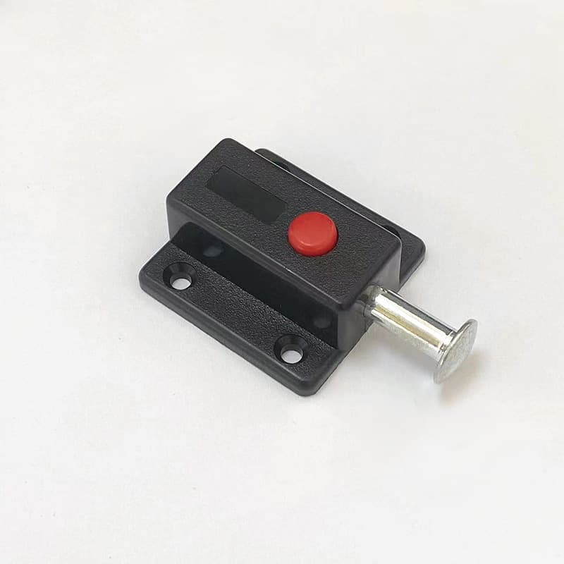 Wholesale Furniture Hardware Plastic automatic button Insert sales with cabinet door bright plastic spring insertion 4