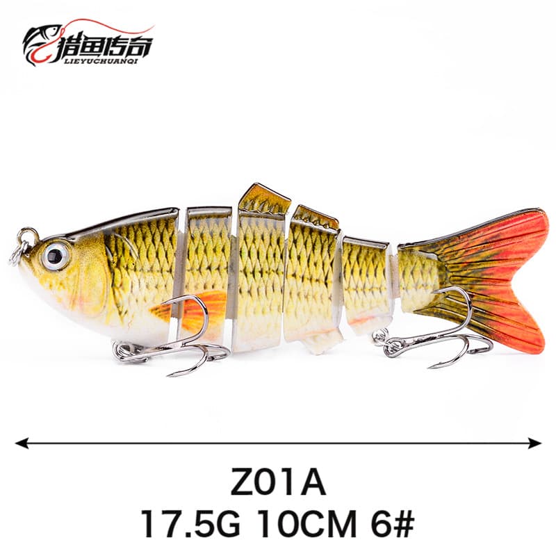 Factory wholesale cross-border hot-selling simulation Multi-segment fish 10cm-six-6 sections of Luya bait fish bait hard bait fake bait 2