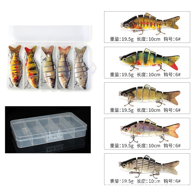 Factory wholesale cross-border hot-selling simulation Multi-segment fish 10cm-six-6 sections of Luya bait fish bait hard bait fake bait 4