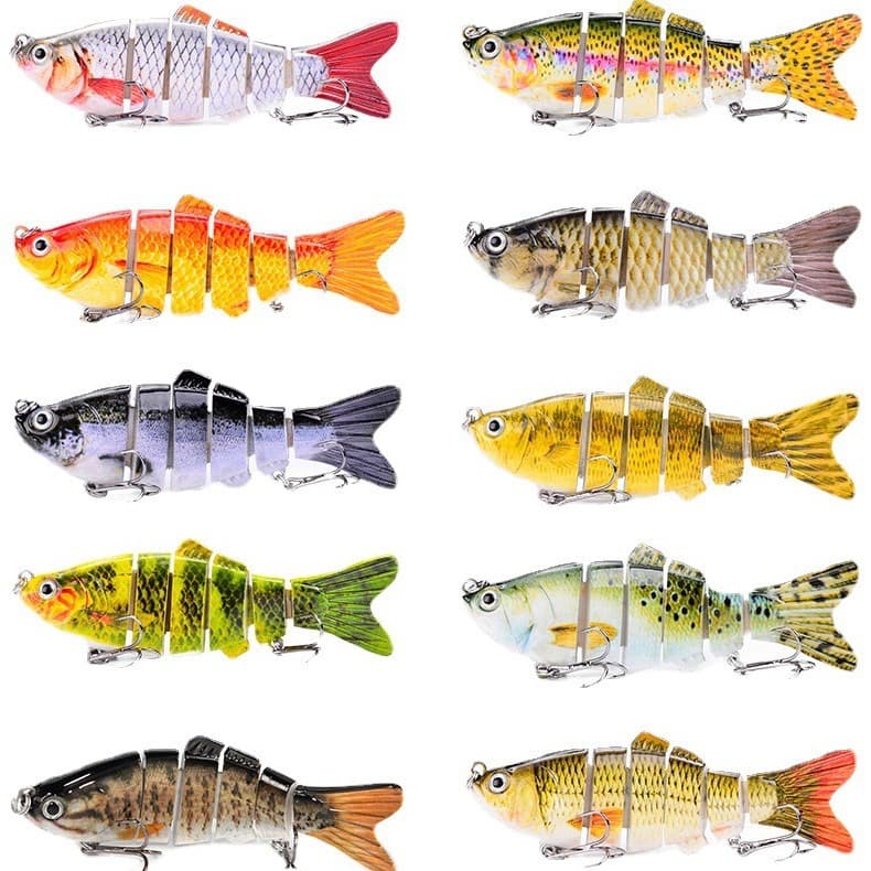 Factory wholesale cross-border hot-selling simulation Multi-segment fish 10cm-six-6 sections of Luya bait fish bait hard bait fake bait 5