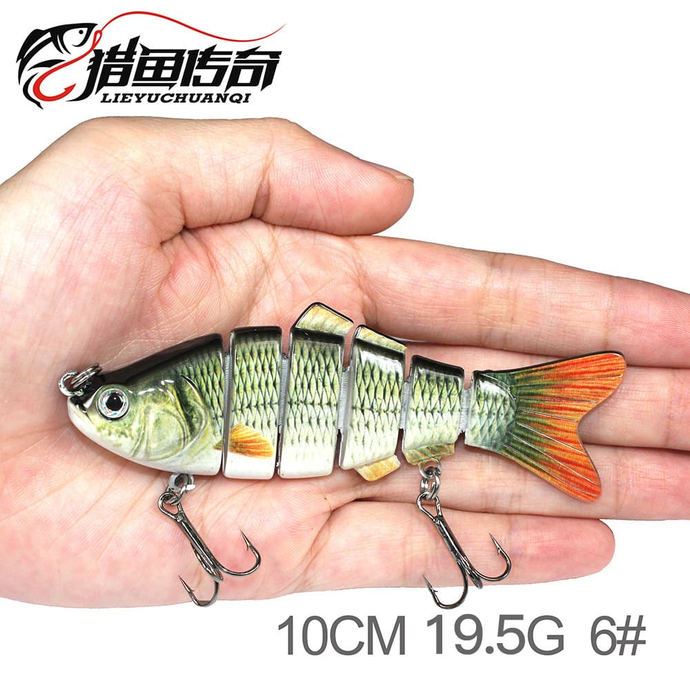 Factory wholesale cross-border hot-selling simulation Multi-segment fish 10cm-six-6 sections of Luya bait fish bait hard bait fake bait 1