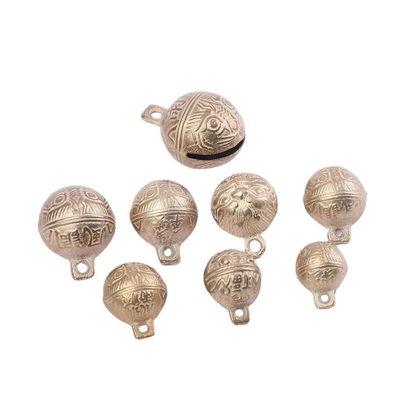 Hanging tiger head bell, winding bell accessories, cattle and dogs, bells, pet hanging bells, festivals decorative copper bell 5