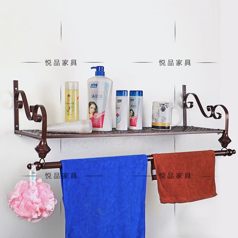 European-style iron vintage clothing rack wall clothes display rack clothing wall hanger foreign trade clothing rack wholesale 3