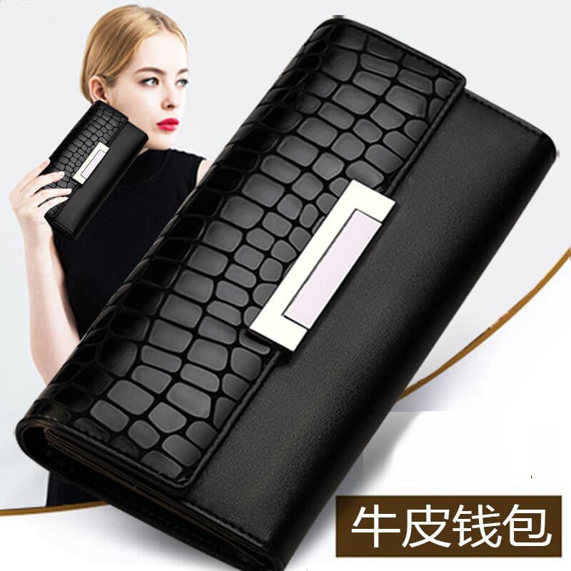 (Cross-border trading), wallet, long leather capacious shoulder bag, genuine leather, Amazon 1